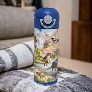 Kids Dinosaur Water Bottle Can Be Personalized, Dinosaur Tumbler, Dinosaur Cup, Great For Home School Or On The Go