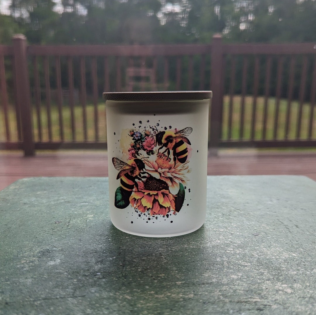 Bee Gift Bee Candle Holder Bee Jar Bee Decor Bumble Bee Etsy