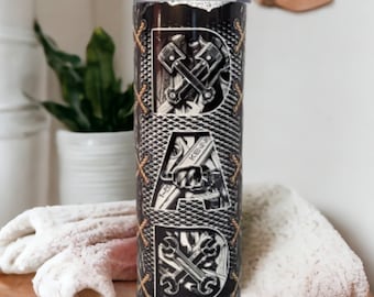 Dad Tumbler With A Tool Design Includes Reusable Straw, Mechanics Tumbler, Tumbler For Dad, Cup For Dad, Gift For Dad, Dad Gifts