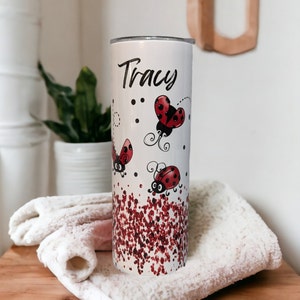 Ladybug Tumbler, Ladybug Cup,  Ladybug Gift, Personalized Tumbler, Personalized Tumbler, Gift For Her