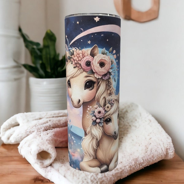 Pretty Pony Tumbler - Perfect Gift for Horse Lovers, Horse Tumbler That Can Be Personalized, Cup With Name, Horse Lover Gift For Her
