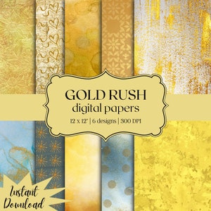 GOLD digital paper, Textured backgrounds, GOLD paper pack, Beautiful gold digital designs, Scrapbooking paper