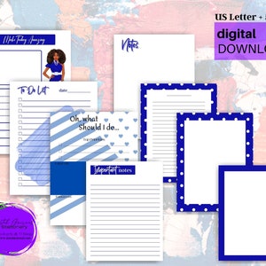 Printable Stationery Set, Instant Download Stationery, US Letter PDF ...