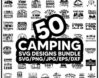 50 Camping SVG Bundle, Camping Spruch SVG, Camping Spruch, lustiges Camping SVG, Camplife Zitat, Camp Life SVG, Campfire SVG, Campfire SVG