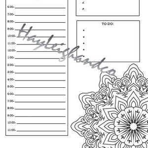 Printable Mandala Planner/ Coloring Pages - Etsy