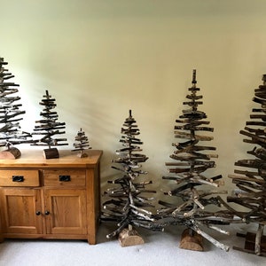 Driftwood Tree 25cm - 180cm high, environmentally friendly hand made in North Devon