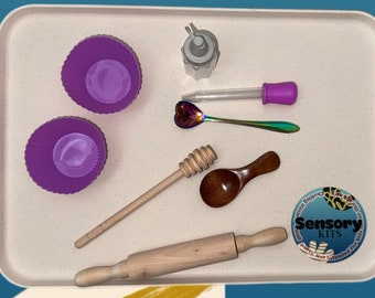 Sensory Tray Kit,Sensory Starter Kit ,Basic Starter Kit ,Kit de Bandeja Sensorial