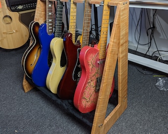 Custom Guitar Rack Curly Maple, Walnut