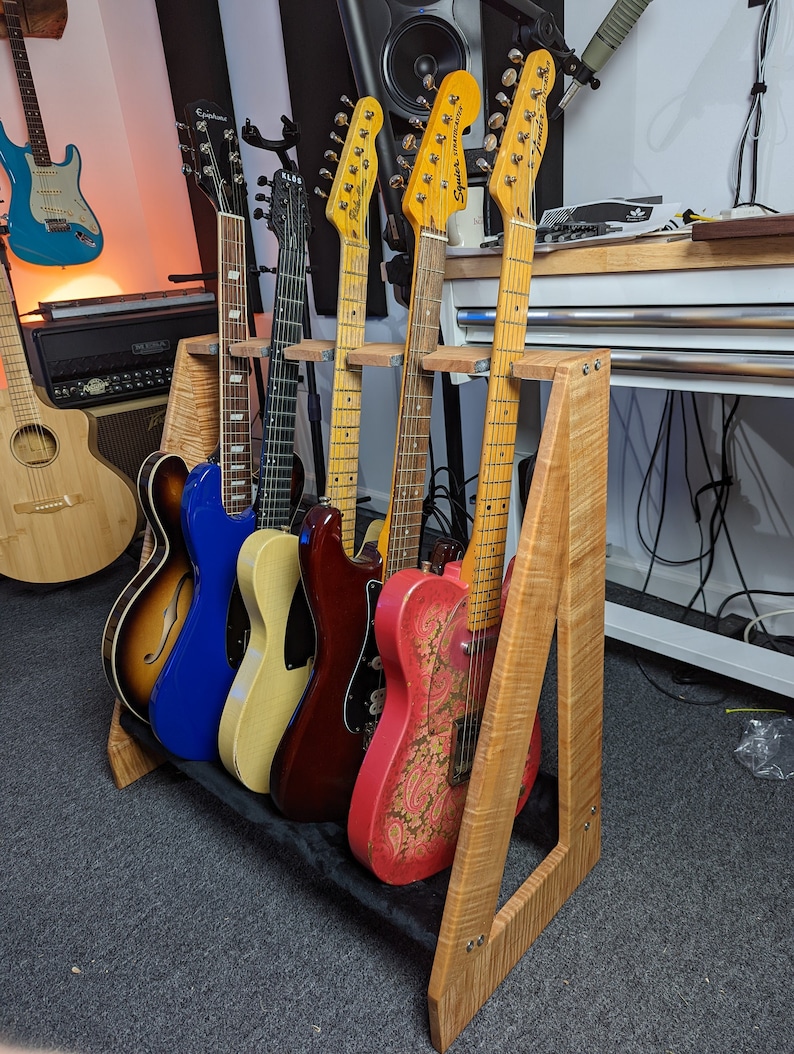 Custom Guitar Rack Curly Maple, Walnut - Etsy