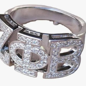 Zeta Phi Beta Sorority .925 Sterling Silver Ring