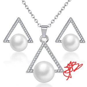 Delta Sigma Theta Sorority, Inc. inspired Pearl necklace set 1913, pledging gift or crossing gift
