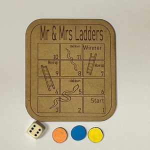 MDF wedding favours mini games