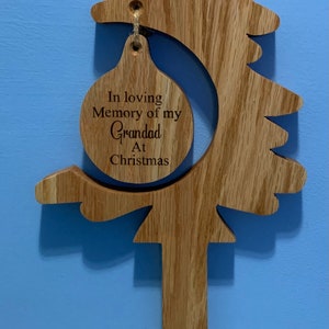 Memorial oak Christmas grave decoration