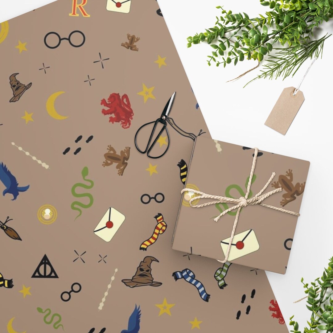 Harry Potter Wrapping Paper. Hogwarts Wrapping Paper. Etsy