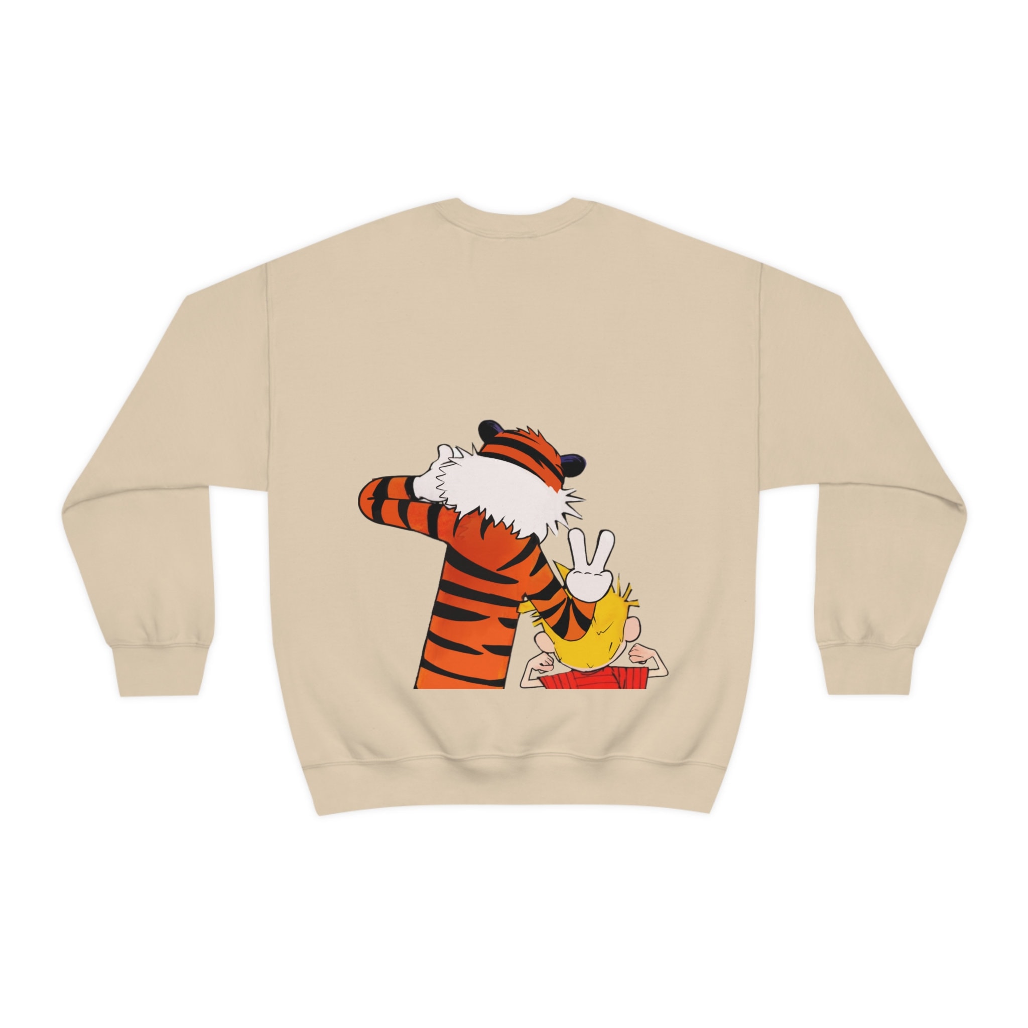 Discover Front and Back Calvin and Hobbes Crewneck Sweatshirt