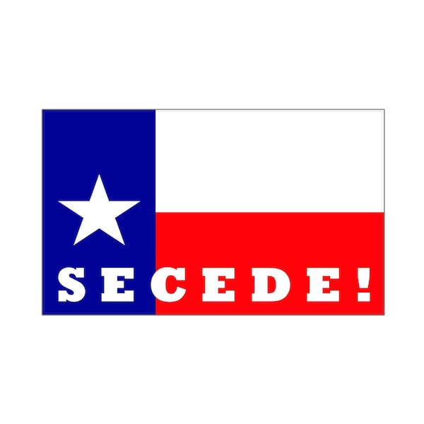 Texas Flag SECEDE Sticker for Car Window, Lone Star State Decal, Texas Pride Vinyl, Truck Rear Window Sticker, Patriotic Auto Decal