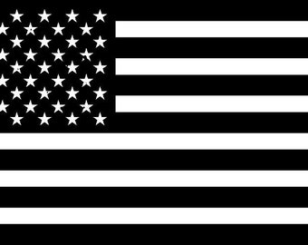 American Flag Subdued Tactical Black White Sticker Decal America United States Stars and Stripes usa Self Adhesive Vinyl - FREE SHIPPING