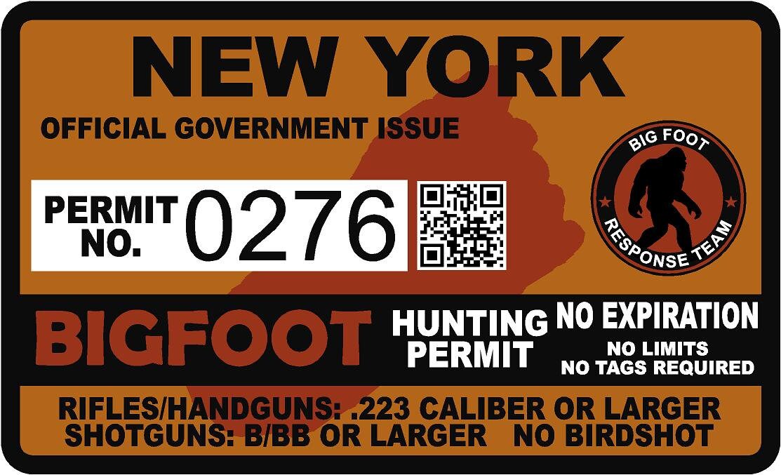 Indiana Sasquatch Hunting Permit Sticker Decal Vinyl Bigfoot 13igfo0T IN - Foto 7