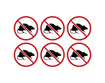 6 - 2" NO RATS Union Waterproof Bumper Sticker Decal Car Truck Laptop Motorcycle Helmet Hard Hat Durable Outdoor Vinyl