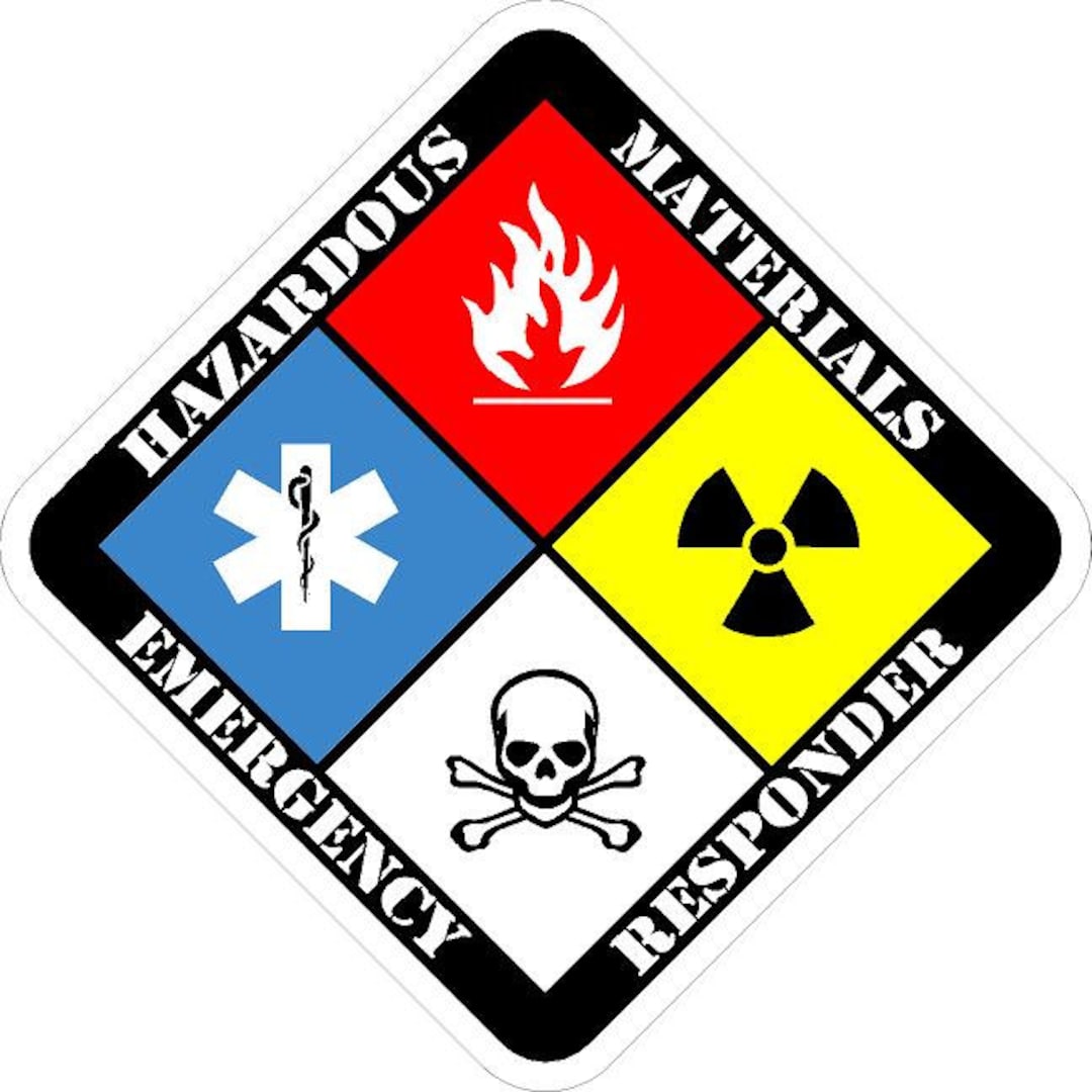 4 Hazmat Hazardous Materials Radioactive Radiation Sticker Decal Self