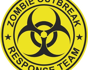 Indiana Zombie Hunting Permit Die-Cut Sticker Decal - 4x3 Inches, Outbreak Response Team Design