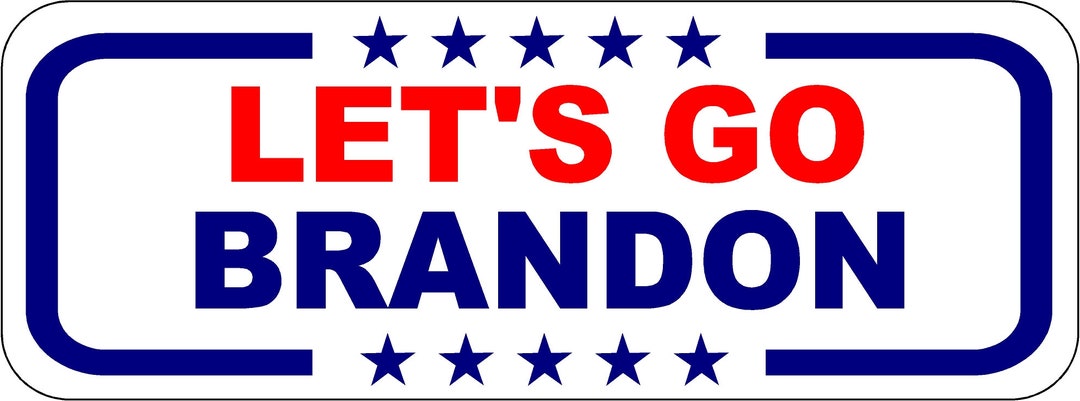 thumbnail image 2 of BLVD 'Let's Go Brandon!' Black License Plate Frame - Front & Rear - Flag Theme 1265 2 of 5
