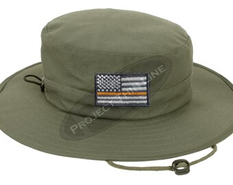 Thin ORANGE Line Tattered American Flag Search and Rescue Sar