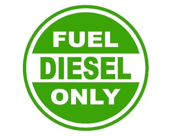 4" Diesel fuel only Bio-Diesel Cummins Power Stroke Sticker Decal Self Adhesive Vinyl Circle- FREE SHIPPING