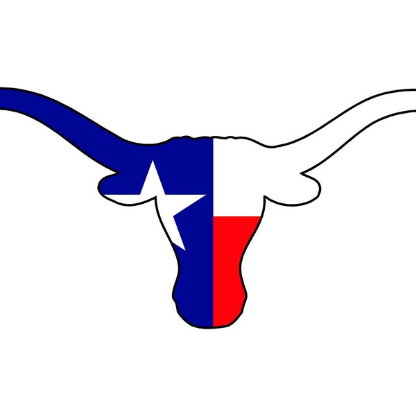 Texas Longhorn State Flag Lone Star Sticker Decal Self Adhesive Vinyl Texan TX long horn america american gods country bush - FREE SHIPPING