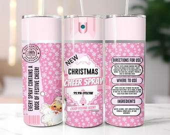 Christmas cheer spray tumbler sublimation transfer - ready to press transfer - heat press transfer