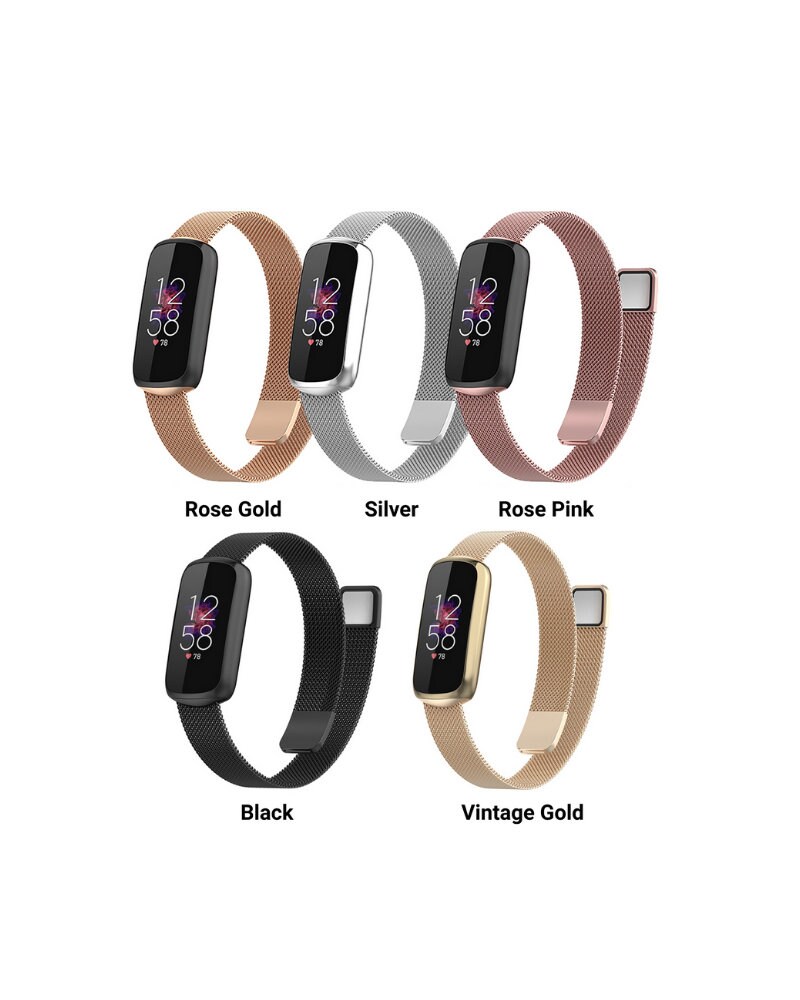 Fitbit Luxe wristband Stainless Steel Milanese Mesh Etsy