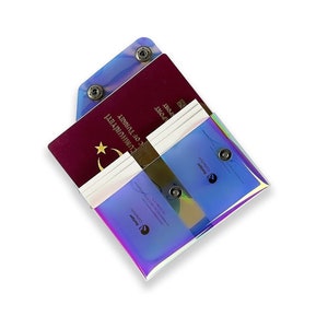 Passport Cover, Holographic Passport Case, Iridescent Passport Wallet, Slim Passport Holder, Travel Wallet Passport, Travel Gifts, Jellypass image 6