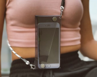 Crossbody Bag, Phone Bag,  Transparent Hand Bag, Minimalist Slim Bag, Crossbody Purse, Gift for Her Him, Gift for Teacher, Messenger Bag