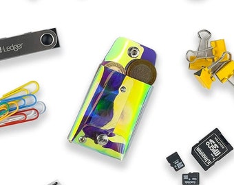 Coin Purse Wallet, Holographic Small Pouch, Mini Pouch, Coin Pouch, Small Cosmetic Purse, Money Pouch, Transparent pouch, Jellycase Mini