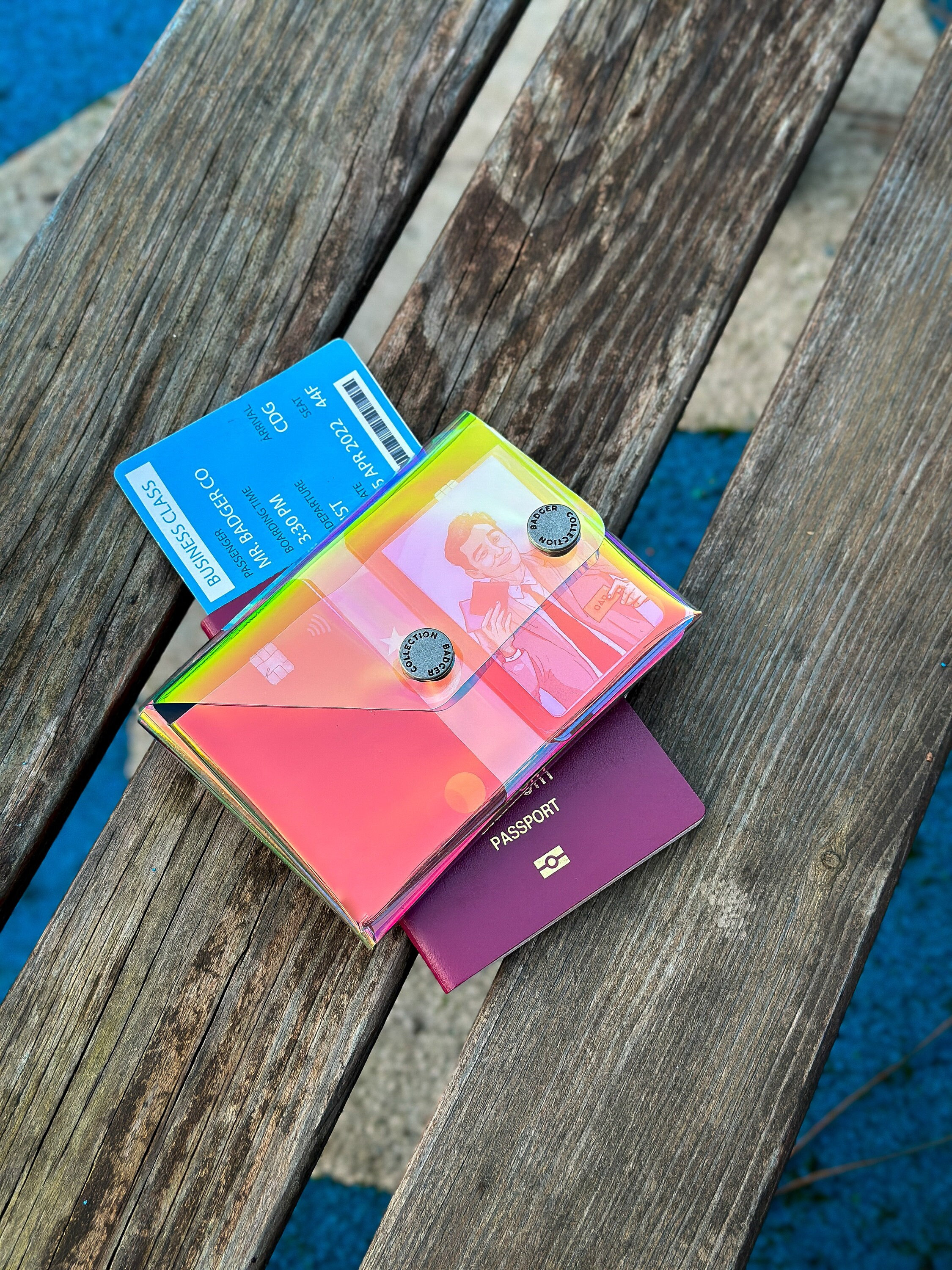 Passport Cover, Holographic Passport Case, Iridescent