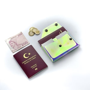 Passport Cover, Holographic Passport Case, Iridescent Passport Wallet, Slim Passport Holder, Travel Wallet Passport, Travel Gifts, Jellypass image 5