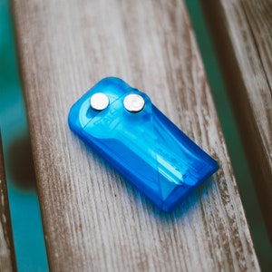 Blauer Schlüsselbund, Schlüsselanhänger, Faltbarer Schlüsselbund, bunter Schlüsselbund, schmaler Schlüsselbund, Geschenk für Ihn, Faltbares Geschenk, Geschenk für Mann
