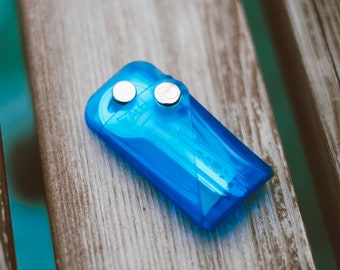 Blue Keychain, Key Wallet, Fold Keychain, Colorful Keychain, Slim Keychain, Gift for Him, Fold Key Holder, Foldable Gift, Gift for Man