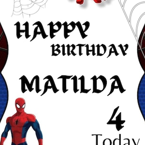 Personalised Spiderman Birthday card/ children's birthday party/ superhero card/Spiderman Invite / Spiderman Party / Spiderman Invitations