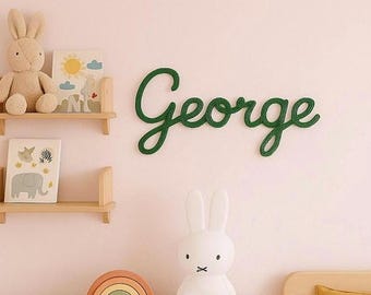 Customised Unique Knitted Wire 3D Name Sign for Kids Rooms