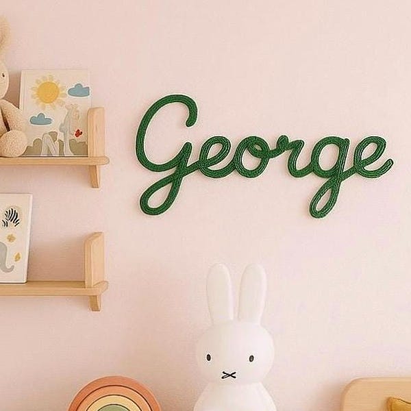 Customised Unique Knitted Wire 3D Name Sign for Kids Rooms