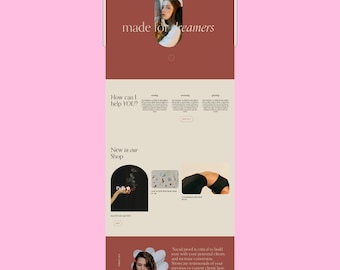 ZENDA: Squarespace 7.1 Premium Website template, 10+ pages, e-commerce shop, blogging pages for coaches