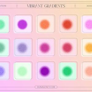 AURA Grainy Gradient Backgrounds: Radial Design Assets (Digital Download)