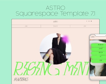 Astro: Premium Coach Squarespace 7.1 Website Template for Photographers, Coaches, Luxe Design & Easy Customization