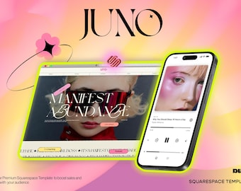 Premium Squarespace Website Template, Agency, Podcast, eCommerce Shop, Members Area, Courses Page, Subscriptions + SQSP Plugins - JUNO