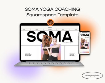 SOMA Coaching - Premium Squarespace Website Template, eCommerce Shop, Members Area, Courses Page, Subscriptions + SQSP Plugins