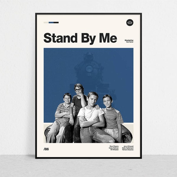 STAND BY ME - Retro Movie Print | Modern Vintage | Mid Century Modern | Minimalist | Movie Art | Movie Poster