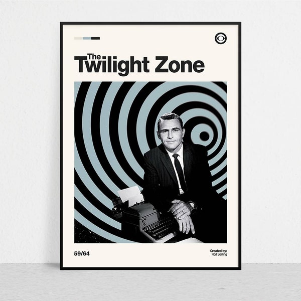 THE TWILIGHT ZONE - Retro Tv Series Print | Modern Vintage | Mid Century Modern | Minimalist | Tv Series Art | Tv Series Poster