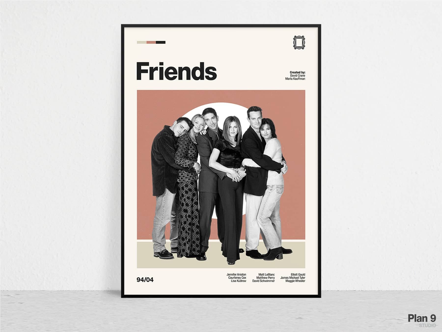 FRIENDS Retro Tv Series Print Modern Vintage Mid Century Modern Minimalist  Tv Series Art Tv Series Poster 