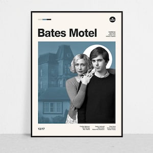 BATES MOTEL - Retro Tv Series Print | Modern Vintage | Mid Century Modern | Minimalist | Tv Series Art | Tv Series Poster